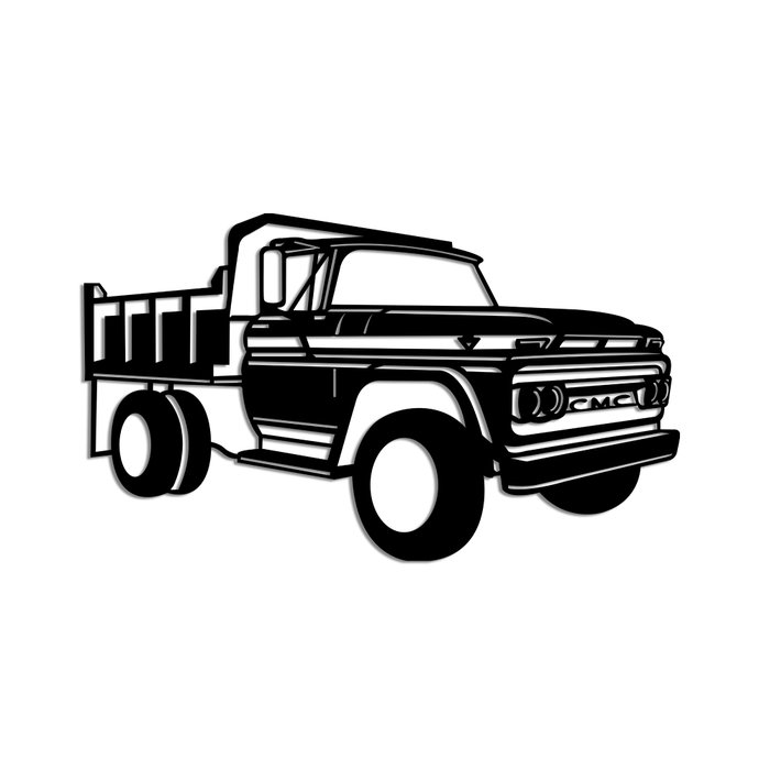 Wallity GMC Truck 1962 Accesorio de pared de metal Negro Wallity GMC Truck 1962 Accesorio de pared de metal Negro